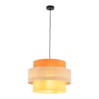 Suspension Tissu Jute Métal Ø 50 cm H :...