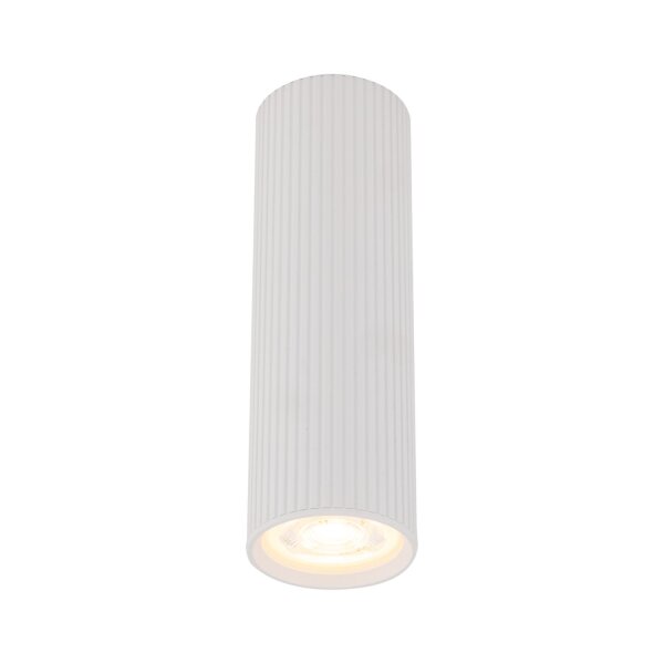 Spot Lampe plafond Blanc Métal GU10 Ø 5,5 cm H : 17 cm Montage apparent