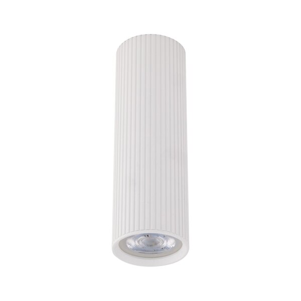 Spot Lampe plafond Blanc Métal GU10 Ø 5,5 cm H : 17 cm Montage apparent
