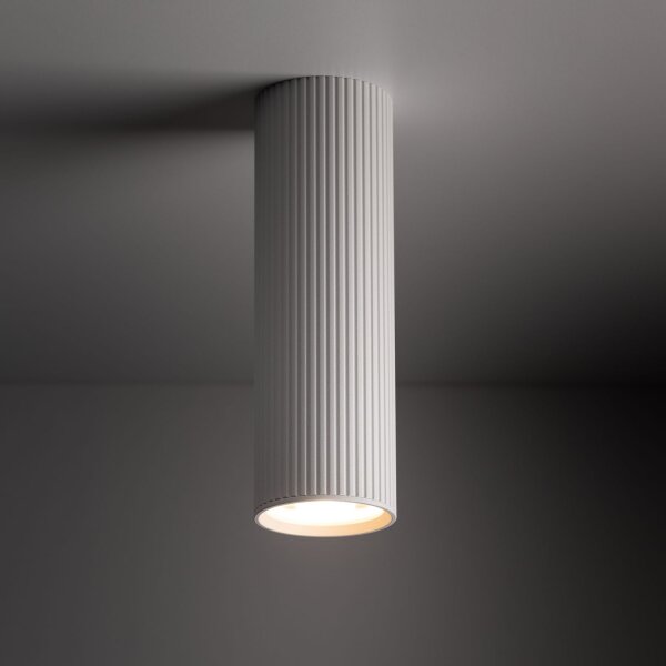 Spot Lampe plafond Blanc Métal GU10 Ø 5,5 cm H : 17 cm Montage apparent