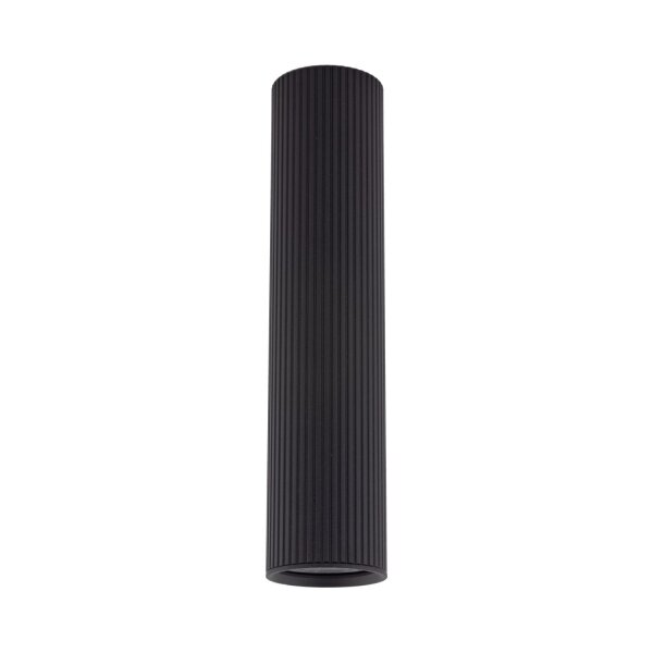 Plafonnier noir métal GU10 Ø 5,5 cm H : 24 cm petit