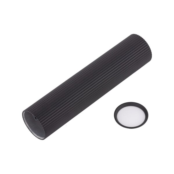 Plafonnier noir métal GU10 Ø 5,5 cm H : 24 cm petit