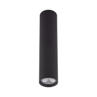 Plafonnier noir métal GU10 Ø 5,5 cm H : 24...