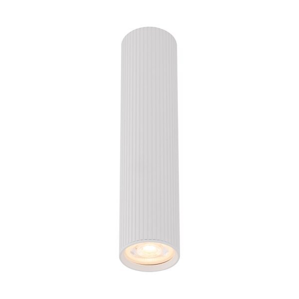 Spot de plafond apparent blanc métal GU10 Ø 5,5 cm H : 24 cm petit