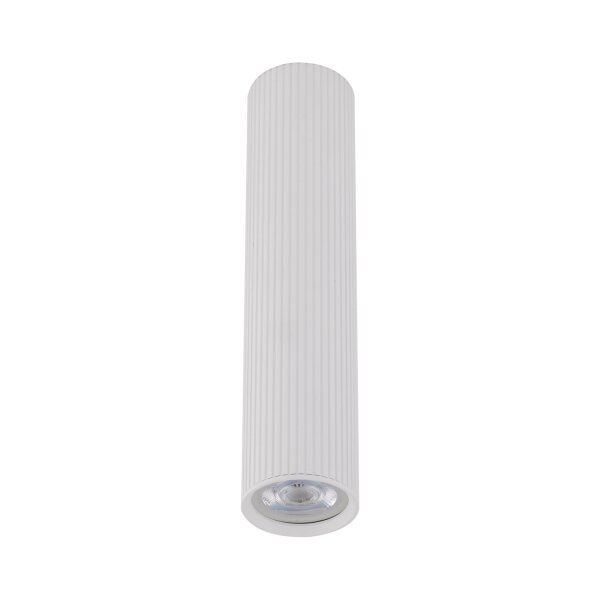Spot de plafond apparent blanc métal GU10 Ø 5,5 cm H : 24 cm petit