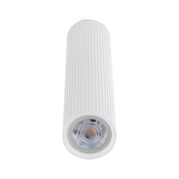Spot de plafond apparent blanc métal GU10 Ø 5,5 cm H : 24 cm petit