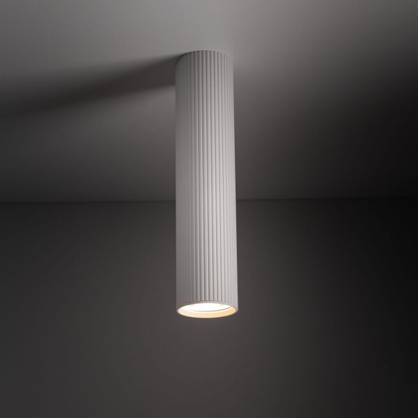 Spot de plafond apparent blanc métal GU10 Ø 5,5 cm H : 24 cm petit