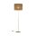 Lampadaire métal tissu E27 160 cm Ø 50 cm en or brun