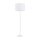 Lampadaire or blanc 160 cm en métal tissu E27 salon