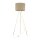 Lampadaire tripode Or Marron 160 cm Métal Lin E27
