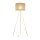 Lampadaire tripode Or Marron 160 cm Métal Lin E27