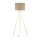 Lampadaire tripode Or Marron 160 cm Métal Lin E27