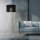 Lampadaire tripode 160 cm métal tissu E27 or noir