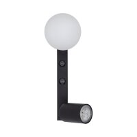 Spot mural avec interrupteur H : 35 cm GU10 + G9 verre...