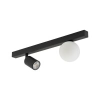 Spot de plafond verre métal 49 cm noir blanc GU10...