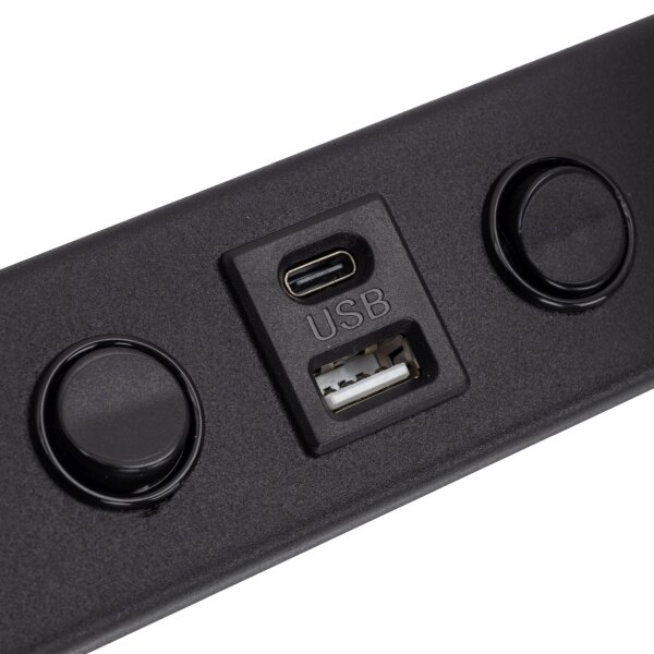 Applique murale rechargeable USB Interrupteur GU10 + G9 Verre Métal