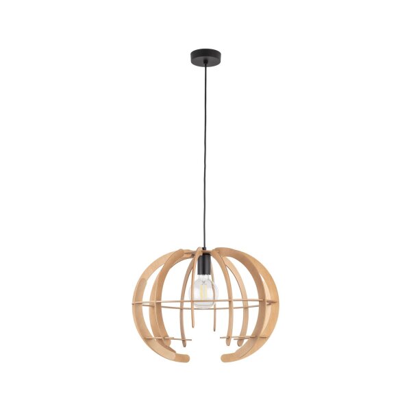Suspension en bois Ø 46 cm H : max. 160 cm réglable E27