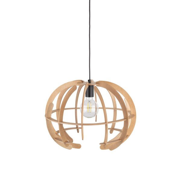 Suspension en bois Ø 46 cm H : max. 160 cm réglable E27