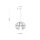 Suspension en bois Ø 46 cm H : max. 160 cm réglable E27