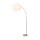 Luminaire en arc réglable 200 cm tissu métal chrome blanc E27
