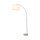 Luminaire en arc réglable 200 cm tissu métal chrome blanc E27