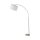 Luminaire en arc réglable 200 cm tissu métal chrome blanc E27