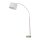 Luminaire en arc réglable 200 cm tissu métal chrome blanc E27