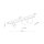 Spot de plafond métal verre 70 cm long GU10 + 2x G9