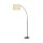 Luminaire en arc 200 cm réglable Tissu Métal Noir Beige E27