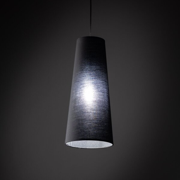 Suspension Noir Ø 20 cm H : max. 180 cm Tissu E27