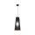 Suspension Noir Ø 20 cm H : max. 180 cm Tissu E27