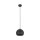 Suspension métal E27 ronde Ø 17 cm ajustable Noir Boule