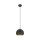 Suspension métal E27 ronde Ø 17 cm ajustable Noir Boule