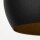 Suspension métal E27 ronde Ø 17 cm ajustable Noir Boule
