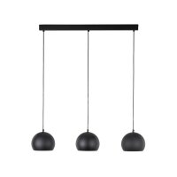 Suspension noire 3 flammes E27 L : 81 cm réglable...