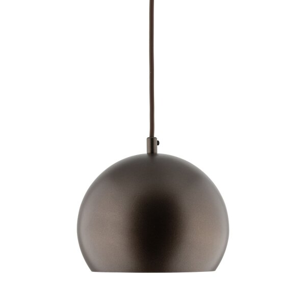Suspension Marron Métal rond Ø 17 cm petit E27 Boule