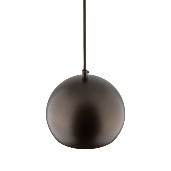 Suspension Marron Métal rond Ø 17 cm petit E27 Boule