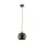 Suspension Marron Métal rond Ø 17 cm petit E27 Boule