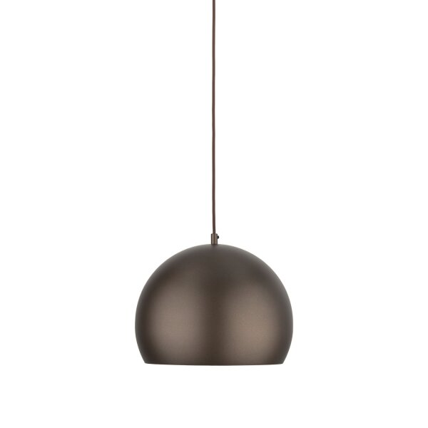 Lampe à suspendre ronde en métal Ø 27 cm E27 brun design rétro