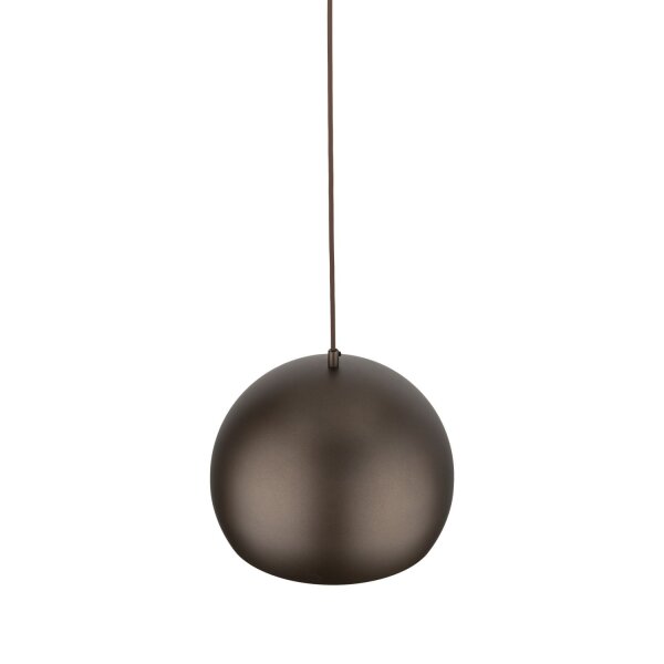 Lampe à suspendre ronde en métal Ø 27 cm E27 brun design rétro