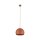 Lampe à suspendre métal ronde Ø 27 cm rouge réglable E27 boule rétro
