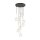 Suspension verre métal H : max. 97 cm réglable 7x G9