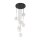 Suspension verre métal H : max. 97 cm réglable 7x G9