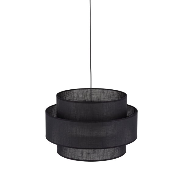 Suspension Noir Tissu Ø 50 cm H : max. 160 cm 3x E27