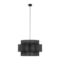 Suspension Noir Tissu &Oslash; 50 cm H : max. 160 cm 3x E27