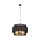 Suspension Noir Tissu Ø 50 cm H : max. 160 cm 3x E27