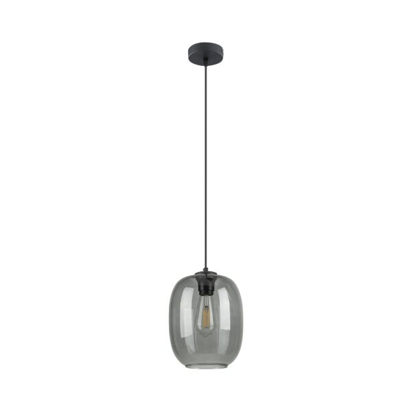 Suspension verre fumé Ø 20 cm H : max. 1,7 m réglable E27