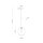 Suspension verre fumé Ø 20 cm H : max. 1,7 m réglable E27