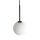 Lampe à suspendre Boule Ø 12 cm H : max. 160 cm Noir Blanc G9 Verre