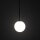 Lampe à suspendre Boule Ø 12 cm H : max. 160 cm Noir Blanc G9 Verre